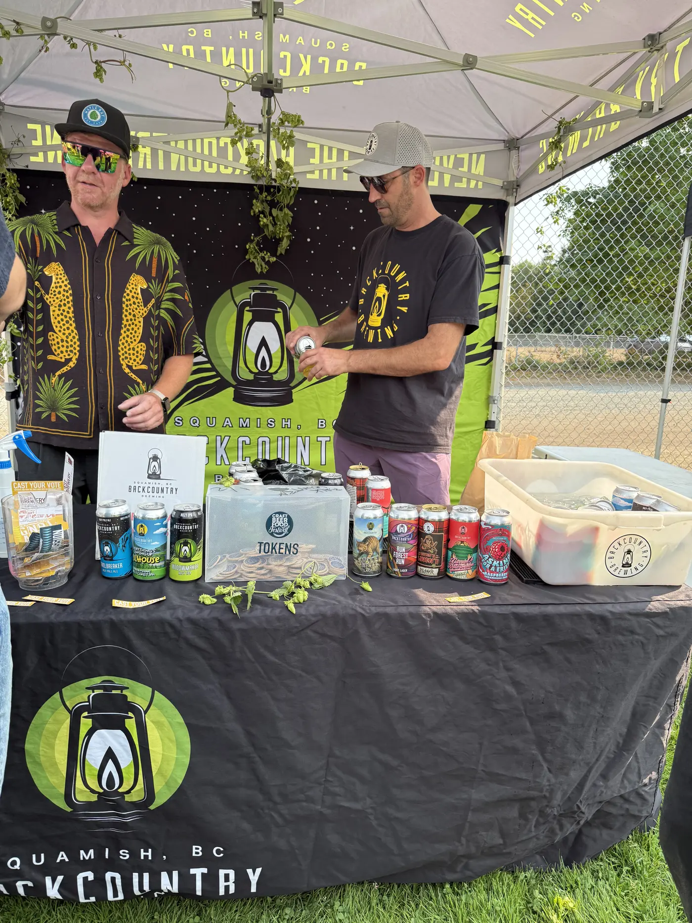Backcountry Brewing booth at the 2026 Cowichan Craft Beer and Food Festival