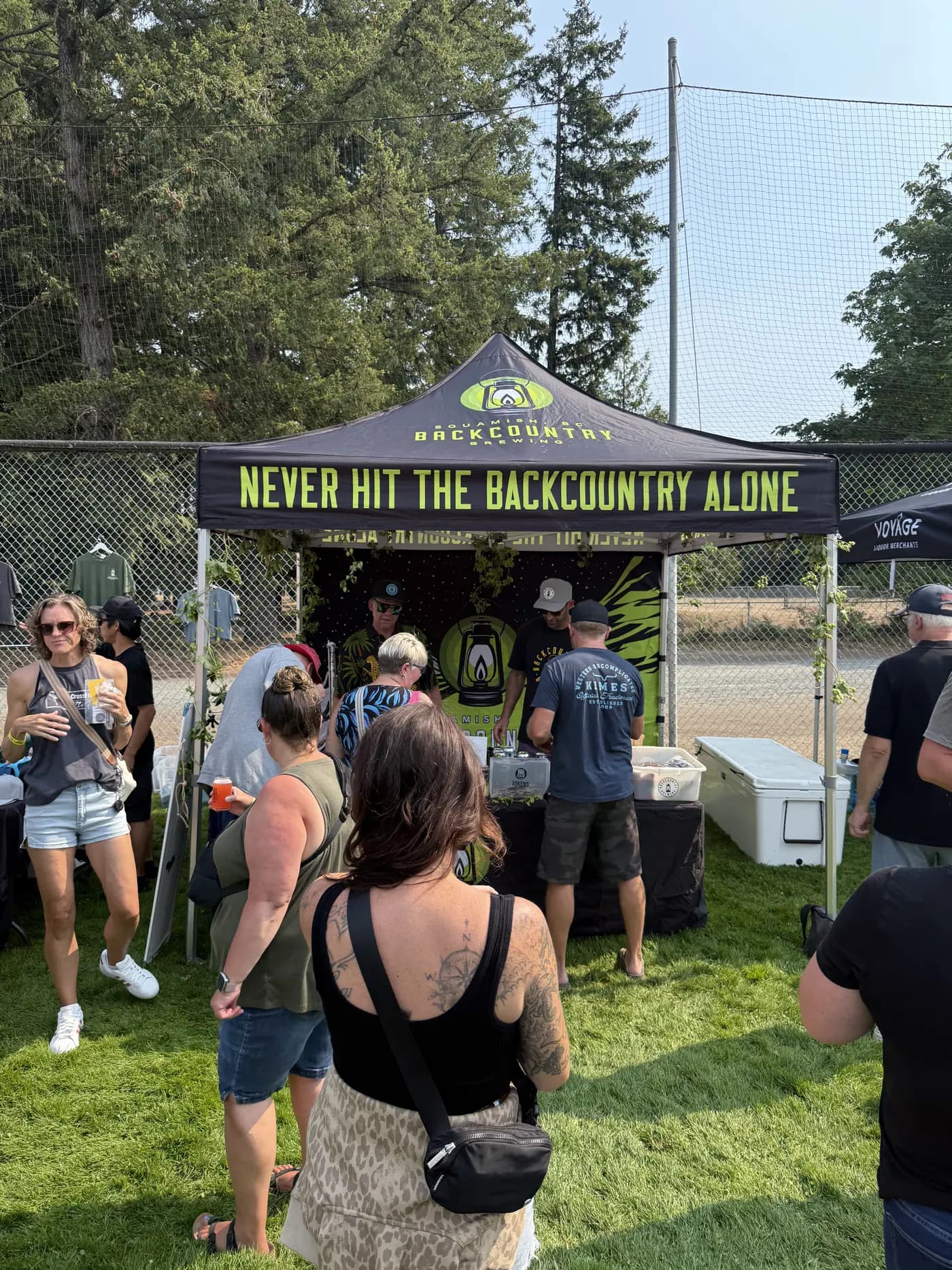 Backcountry Brewing tent at the 2026 Cowichan Craft Beer and Food Festival