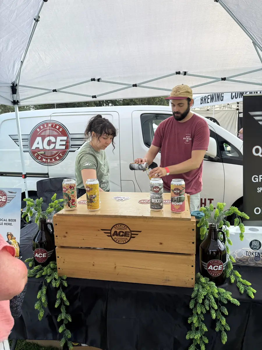 Ace Brewing pouring at the 2026 Cowichan Craft Beer and Food Festival
