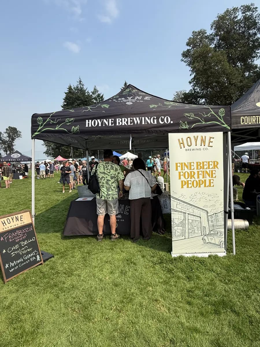 Hoyne Brewing pouring at the 2026 Cowichan Craft Beer and Food Festival