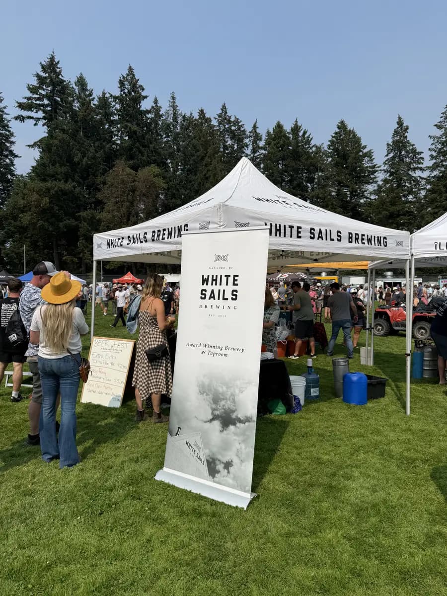 White Sails Brewery pouring at the 2026 Cowichan Craft Beer and Food Festival